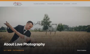 About Love Photography — sito dello studio di fotografia di matrimoni, a cura di Orto Creativo