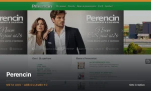 Perencin — Meta Ads per il negozio di abbigliamento e calzature, a cura di Orto Creativo