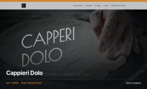 Cappieri Dolo — sito web della pizzeria e ristorante, realizzato da Orto Creativo