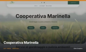 Cooperativa Marinella — sito web della cooperativa di servizi ambientali, realizzato da Orto Creativo