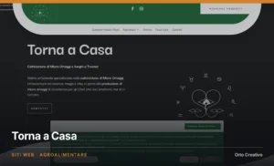 Torna a Casa — sito web dell'azienda agricola, home page, realizzato da Orto Creativo