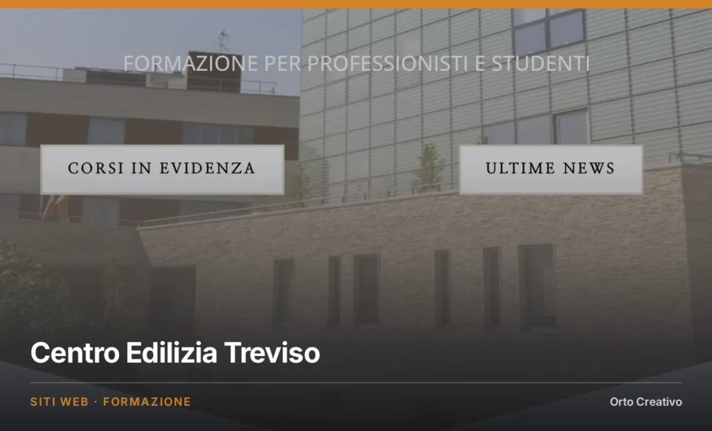 Formedil Treviso — sito della tipografia di San Donà, a cura di Orto Creativo