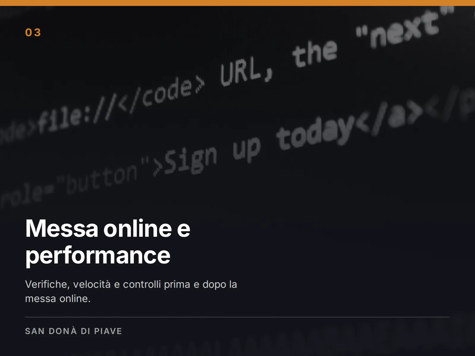 Messa online sito web San Donà di Piave: verifiche di performance su schermo prima della pubblicazione